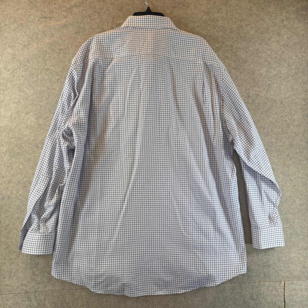 Jos. A. Bank Dress Shirt 17.5 34 1905 Tailored Fit Non-Iron Purple Check 0466 - Picture 4 of 8